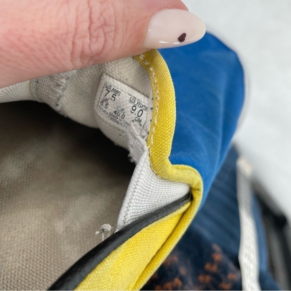 VANS OFF THE WALL Women/men Boyd Tech Blue Yellow Slip On Skate shoes M 7.5 -W 9 - Picture 4 of 9